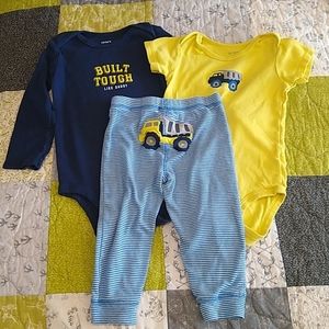 Carter's set Built Tough, dump truck 18M